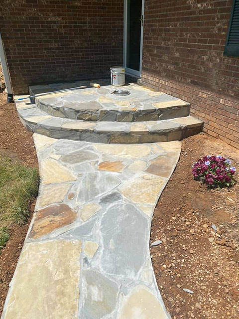 Stone Patio Project 1