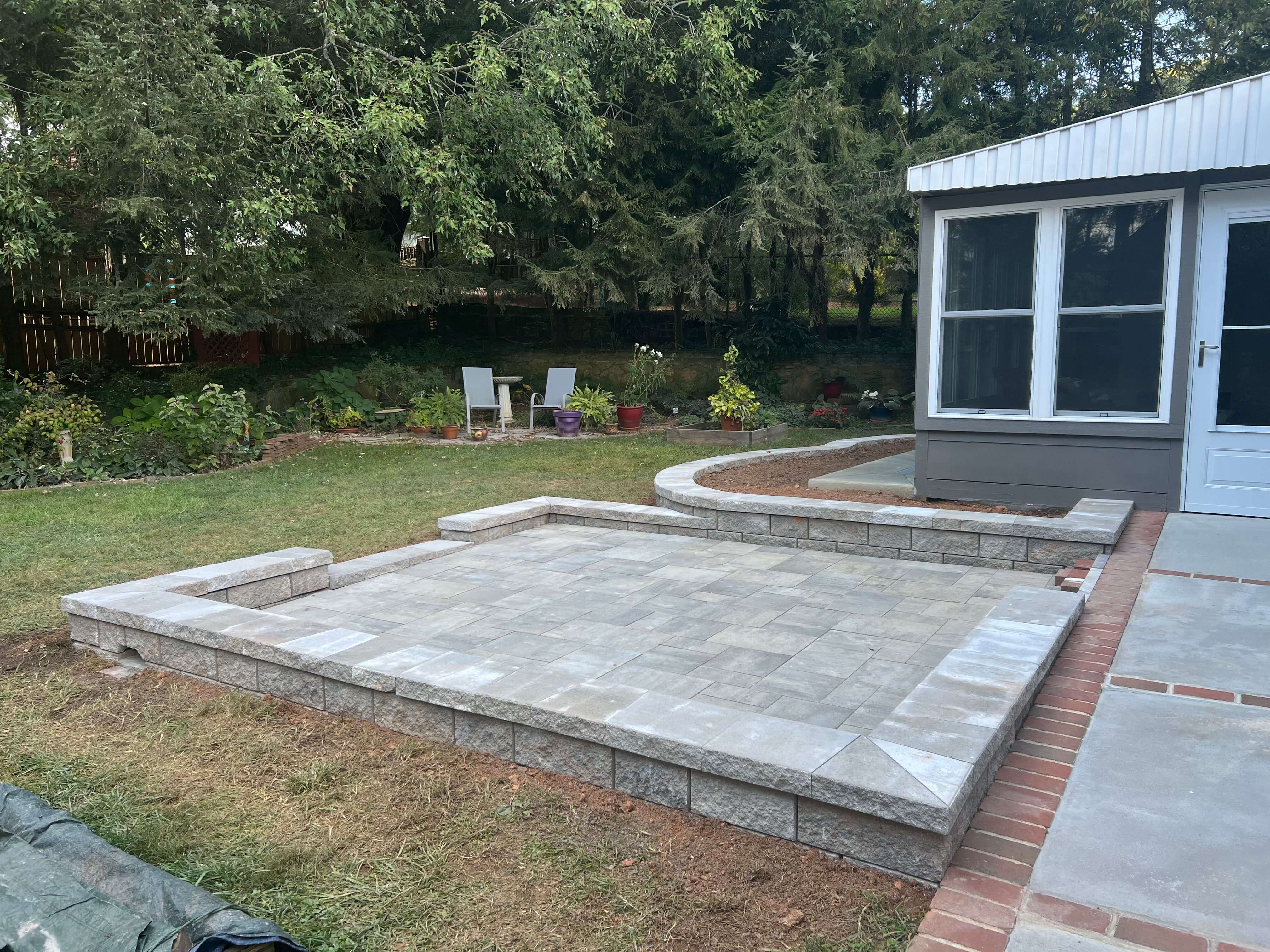 Stone Patio Project 11